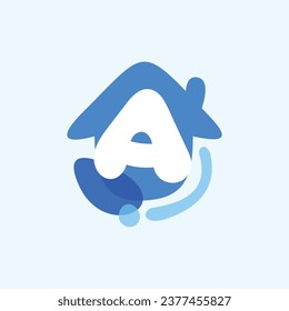 Sign A house logo Design. Letter A home logo design vector. Abstract logo design for real estate company business.