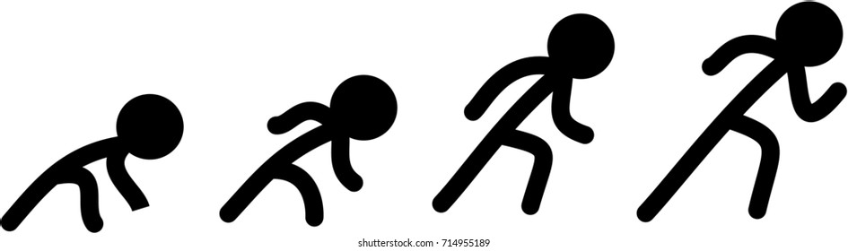 Tired Man Icon Stick Figure People Stock Vector (Royalty Free ...
