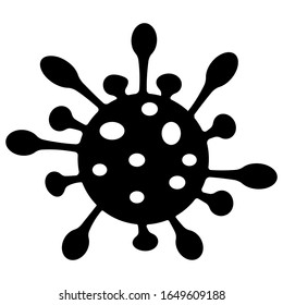 Sign icon bacteria coronavirus influenza pathogen isolated on a white background, vector of bacteria and microbes, microorganisms that cause diseases, cell cancer, microbe, virus, fungi