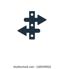 Sign icon. Black filled vector illustration. Sign symbol on white background. Can be used in web and mobile.