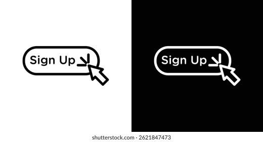 Symbol-Konzept-Strich auf weißem Hintergrund registrieren