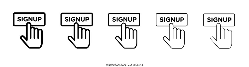 Sign up icon design, logo, app, UI. Vector illustration, EPS