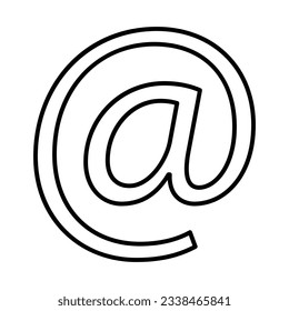At Sign Icon Design For Personal And Commercial Use.
