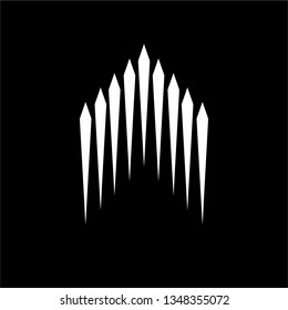 up sign icon design template . up direction . north direction . logo template