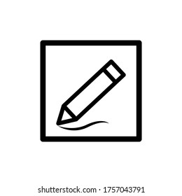 sign up icon, edit icon, pencil icon. design template vector
