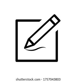 sign up icon, edit icon, pencil icon. design template vector