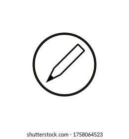 icono de registro, icono de edición, línea de ilustración de símbolo del vector del lápiz. vector de plantilla de diseño