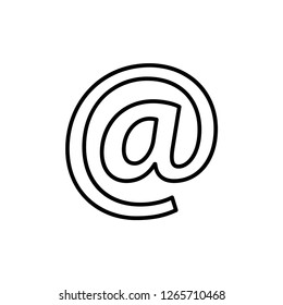at sign icon. Email address sign icon.