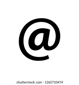 at sign icon. Email address sign icon.
