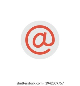 At Sign Icon. Email Adress Sign Icon In Color Icon, Isolated On White Background 