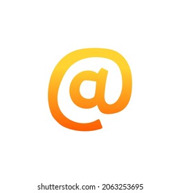 At Sign Icon. Email Adress Sign Icon In Gradient Color Style