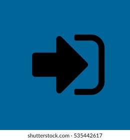 sign in icon flat disign