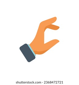 Up sign icon flat vector. Hold finger. Grip pose isolated
