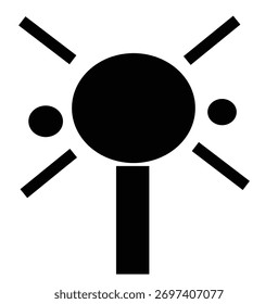 Un icono de signo para la ilustración