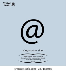 at sign icon illustration vector