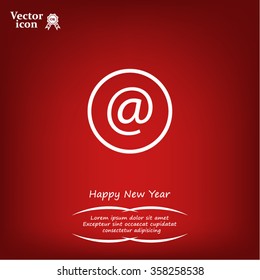 at sign icon illustration vector