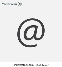 at sign icon illustration vector