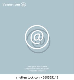 at sign icon illustration vector