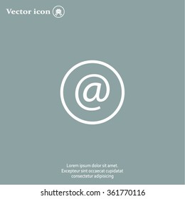 at sign icon illustration vector