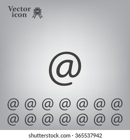 at sign icon illustration vector