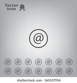 at sign icon illustration vector