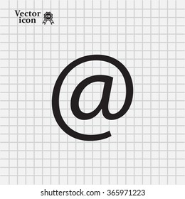 at sign icon illustration vector
