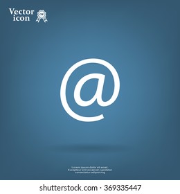 at sign icon illustration vector