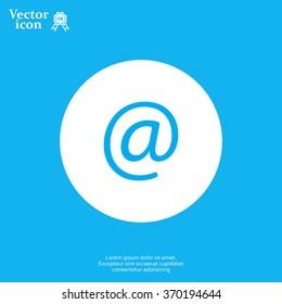 at sign icon illustration vector