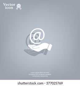 at sign icon illustration vector