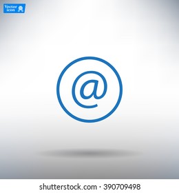 at sign icon illustration vector