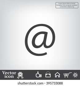 at sign icon illustration vector