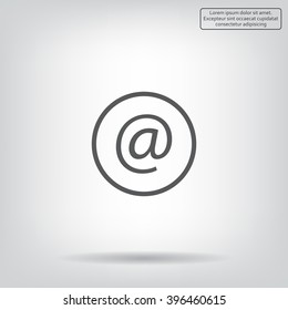 at sign icon illustration vector