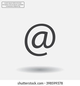 at sign icon illustration vector