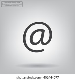 at sign icon illustration vector
