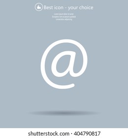 at sign icon illustration vector