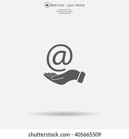 at sign icon illustration vector