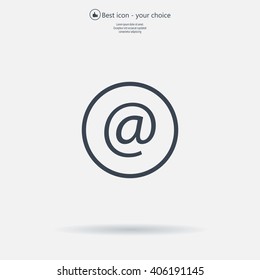at sign icon illustration vector