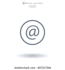 at sign icon illustration vector