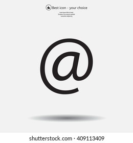 at sign icon illustration vector