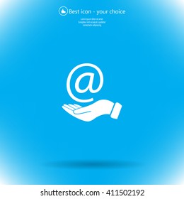 at sign icon illustration vector