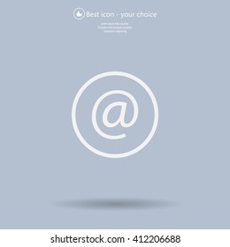 at sign icon illustration vector