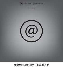 at sign icon illustration vector