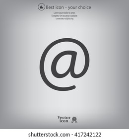 at sign icon illustration vector