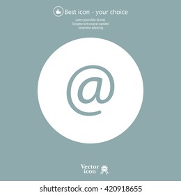 at sign icon illustration vector