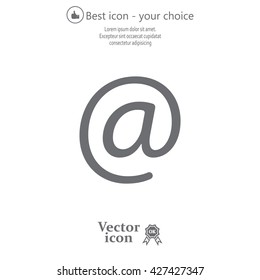 at sign icon illustration vector