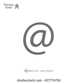at sign icon illustration vector