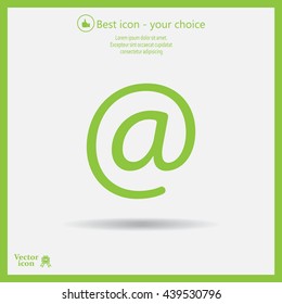 at sign icon illustration vector