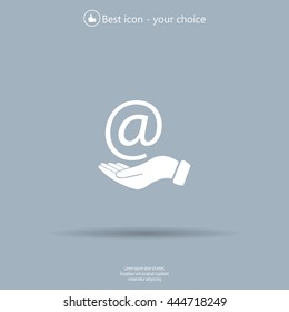 at sign icon illustration vector