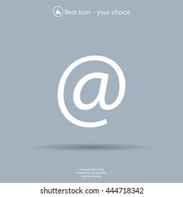 at sign icon illustration vector