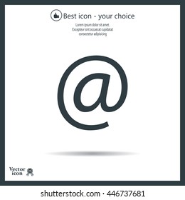 at sign icon illustration vector